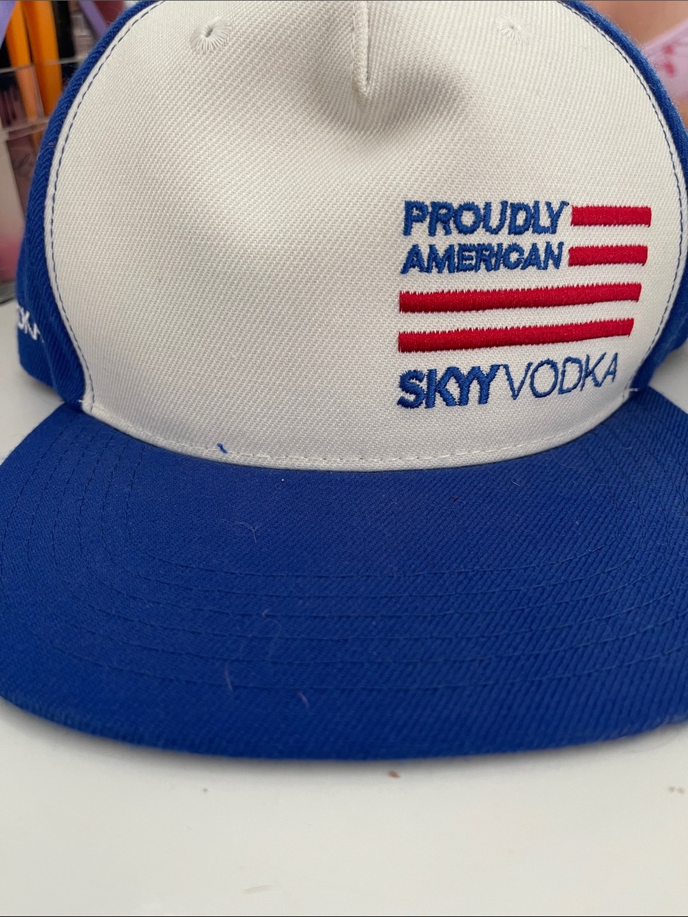 SKYY Vodka "Proudly American"  Hat - Blue & White